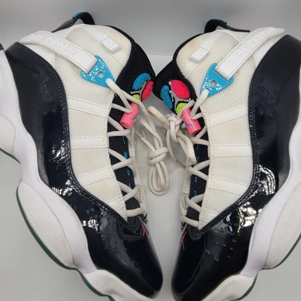Nike Air Jordan 6 Rings 'South Beach' CK0017-100 Mens Size 9 Multicolor Sneakers